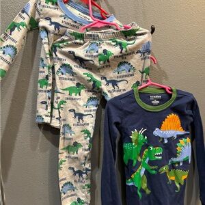 Dinosaur Adventure Kids Pajama Set - Navy and Green